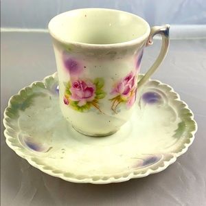 Antique Chocolate Cup & Saucer